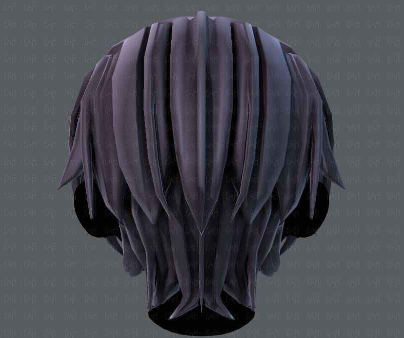 3D Hair style for boy V40 Low-poly 3D model_21