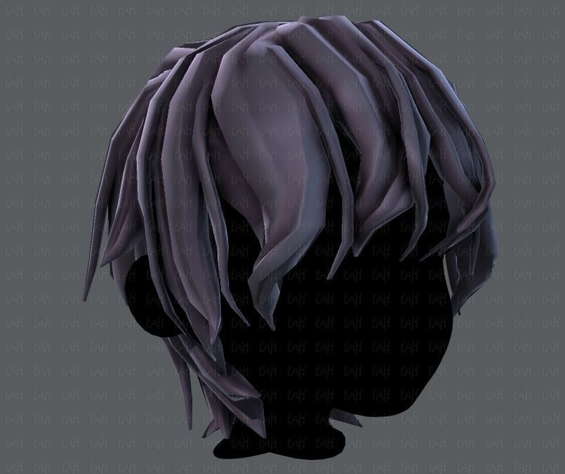 3D Hair style for boy V40 Low-poly 3D model_18