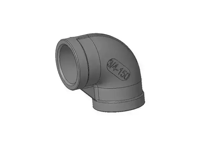 Fitting Elbow 90 degrees 3-4 thread 3D print model