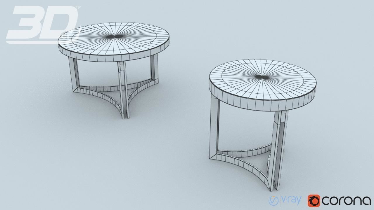 Blaiz Table Set 3D model_2