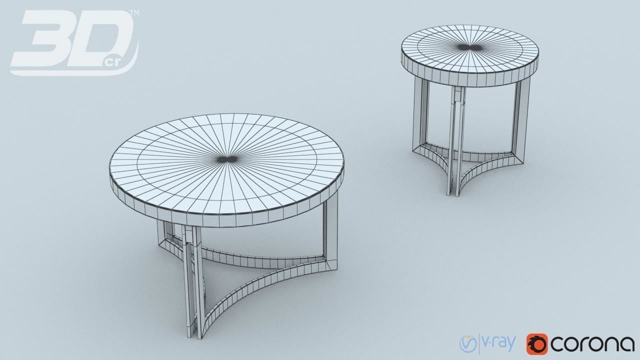 Blaiz Table Set 3D model_4