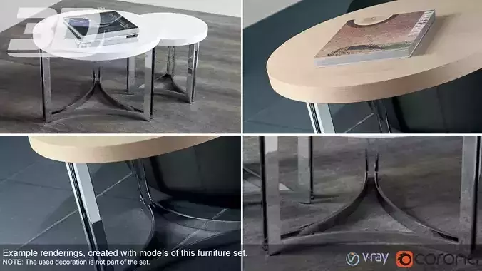 Blaiz Table Set 3D model Blaiz Table Set 3D model