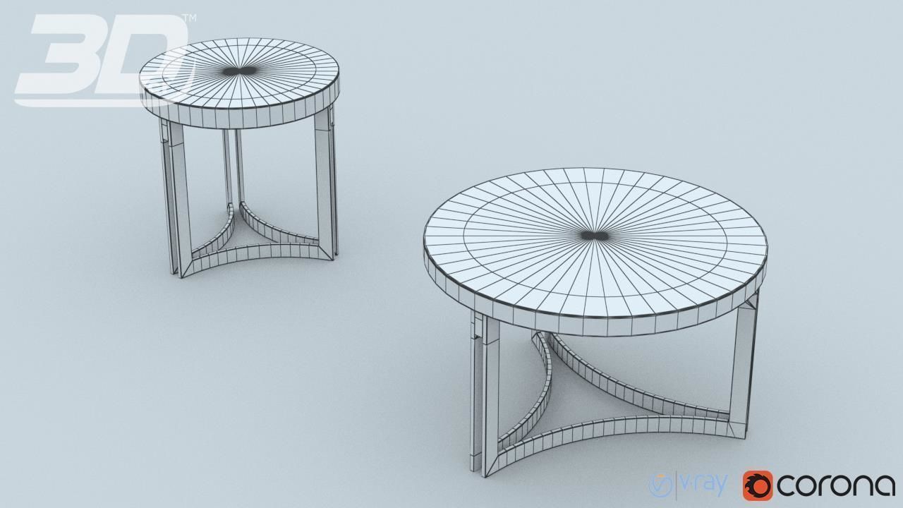 Blaiz Table Set 3D model_6