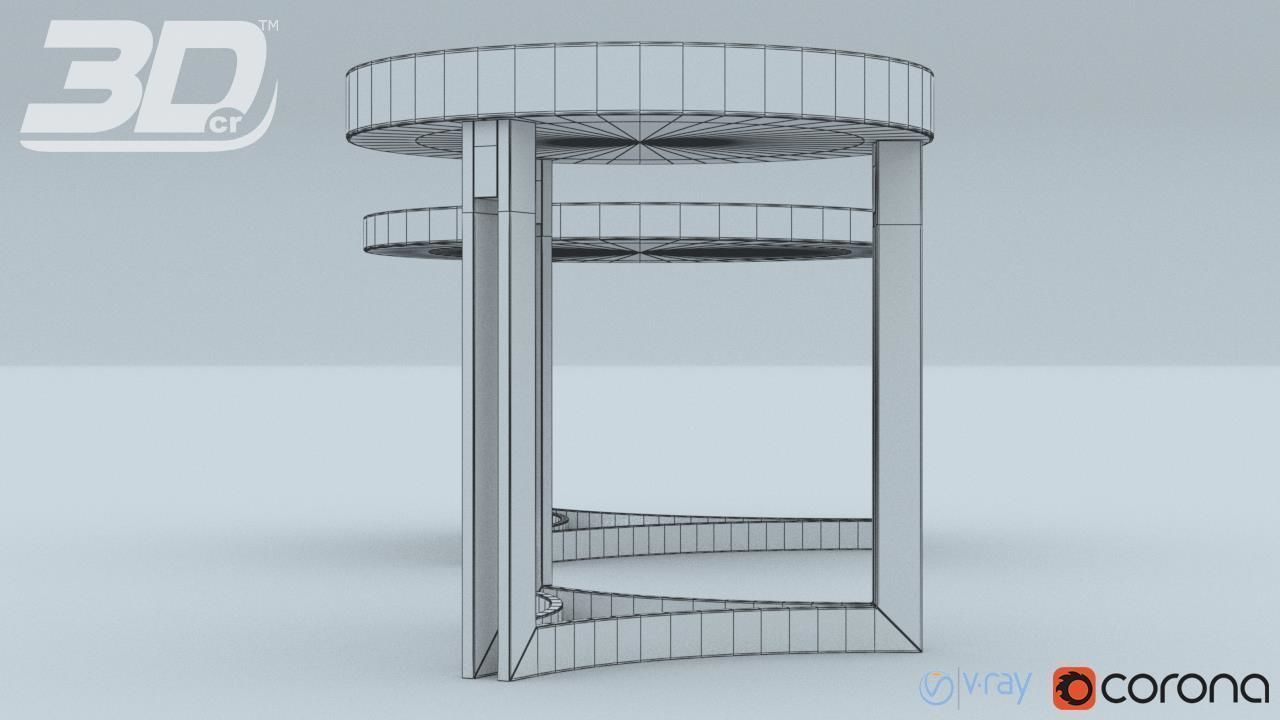 Blaiz Table Set 3D model_12