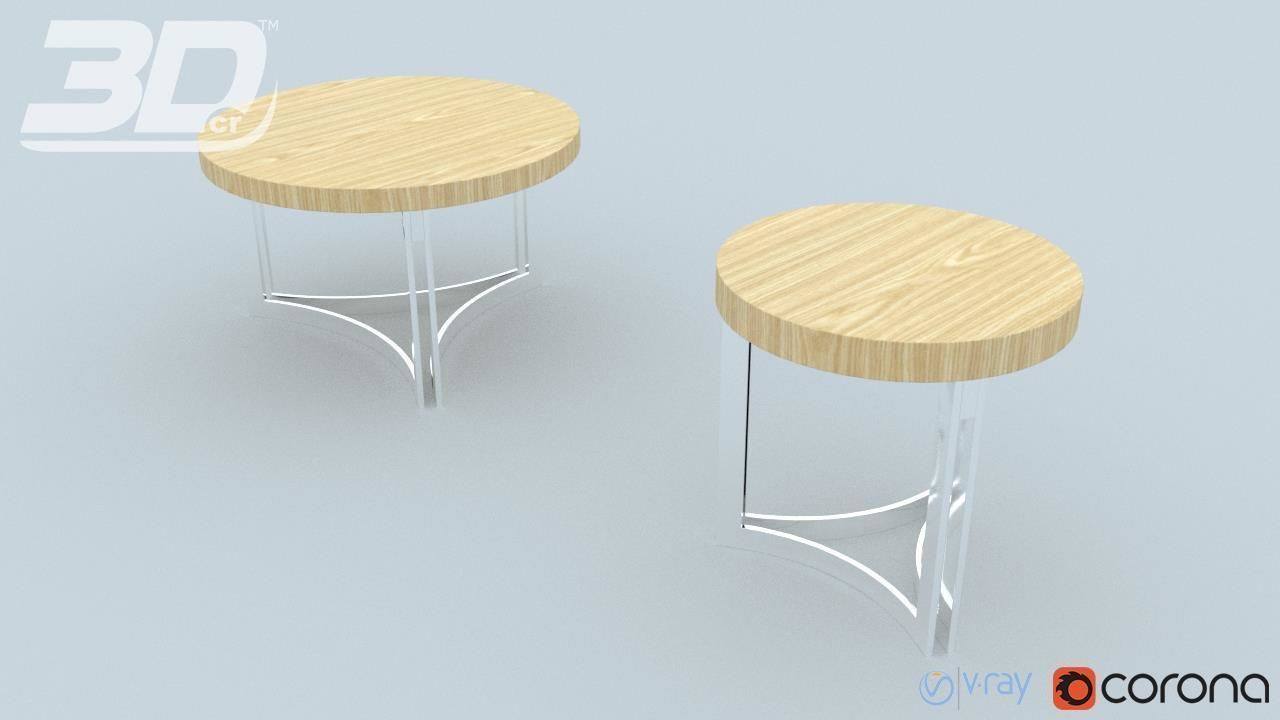 Blaiz Table Set 3D model_1