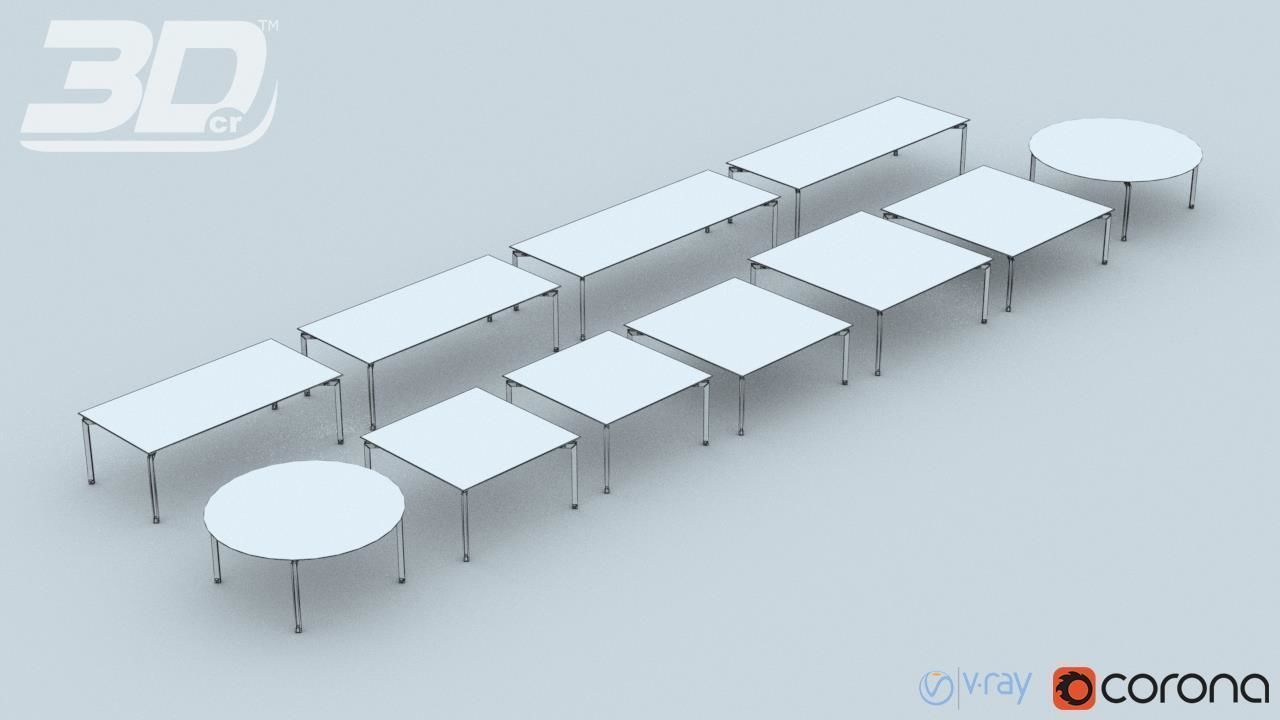 Beatha Table Set 3D model_8