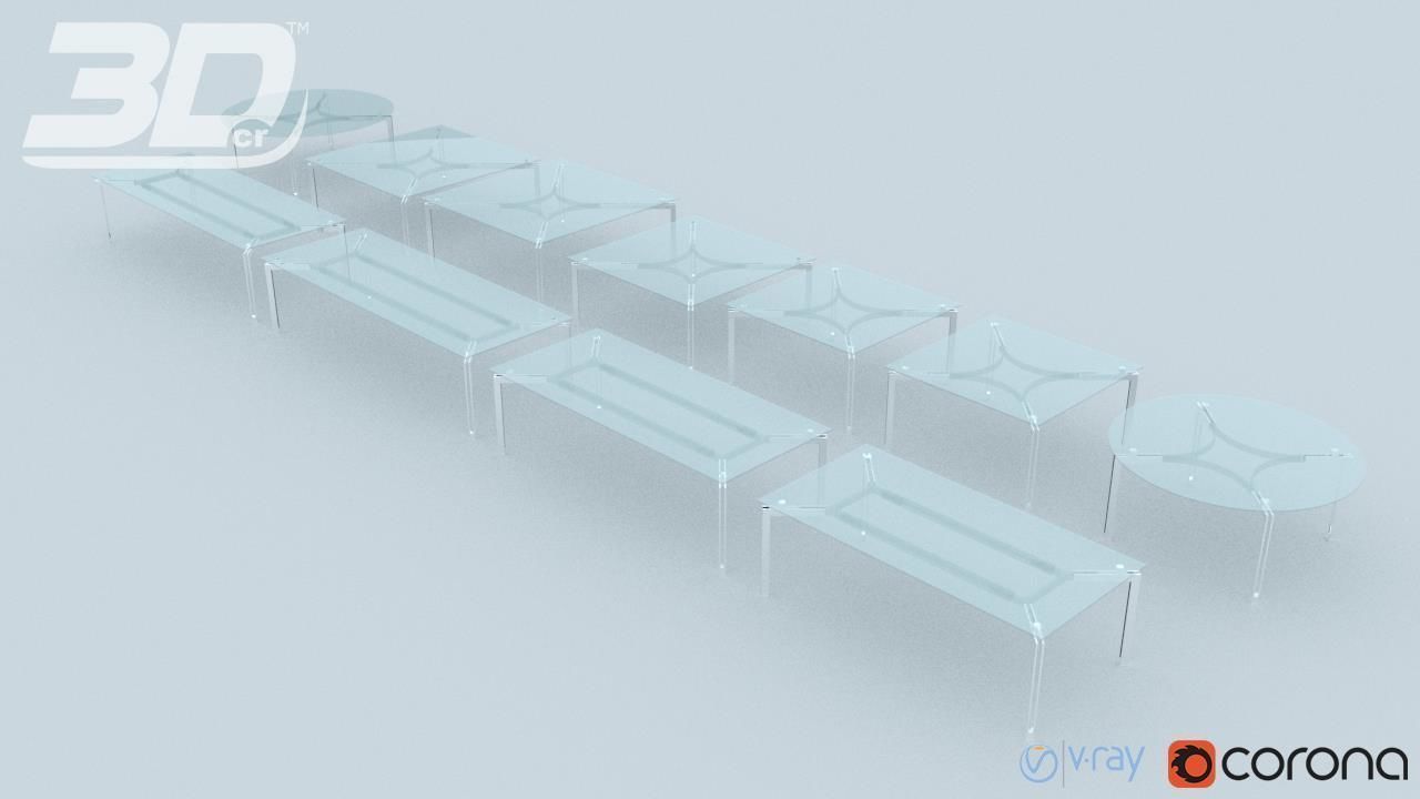 Beatha Table Set 3D model_1