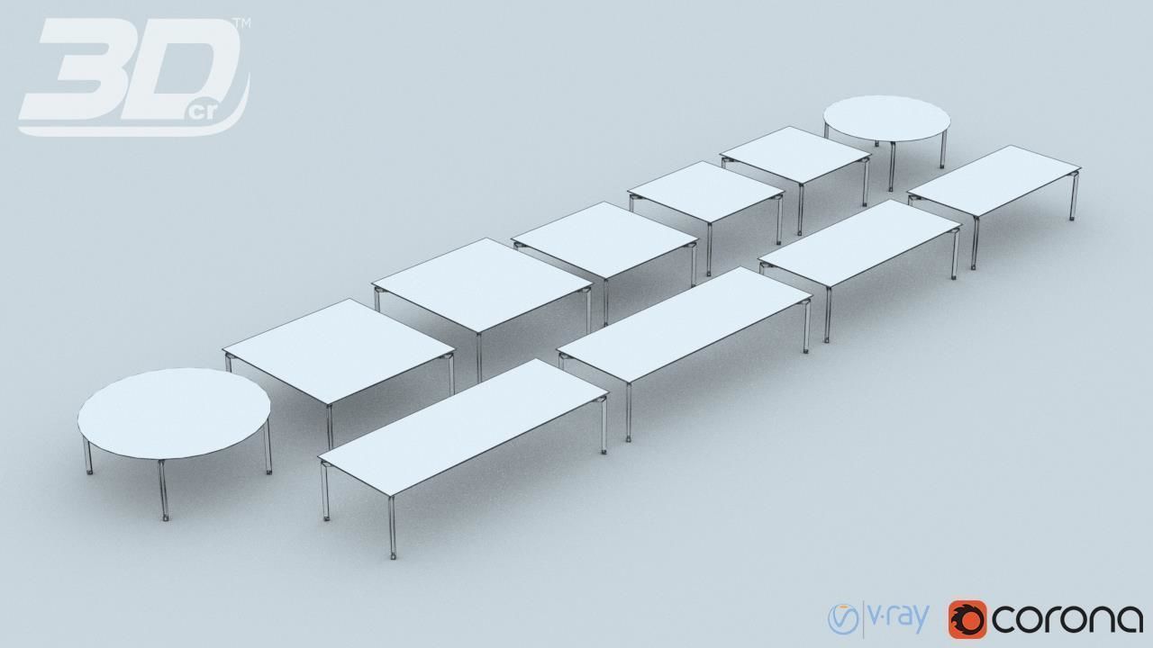 Beatha Table Set 3D model_4