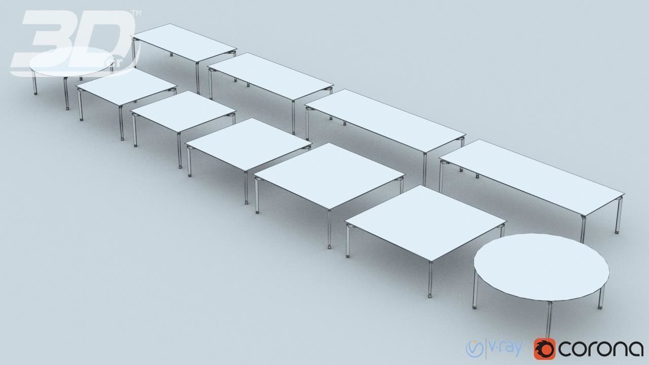 Beatha Table Set 3D model_6
