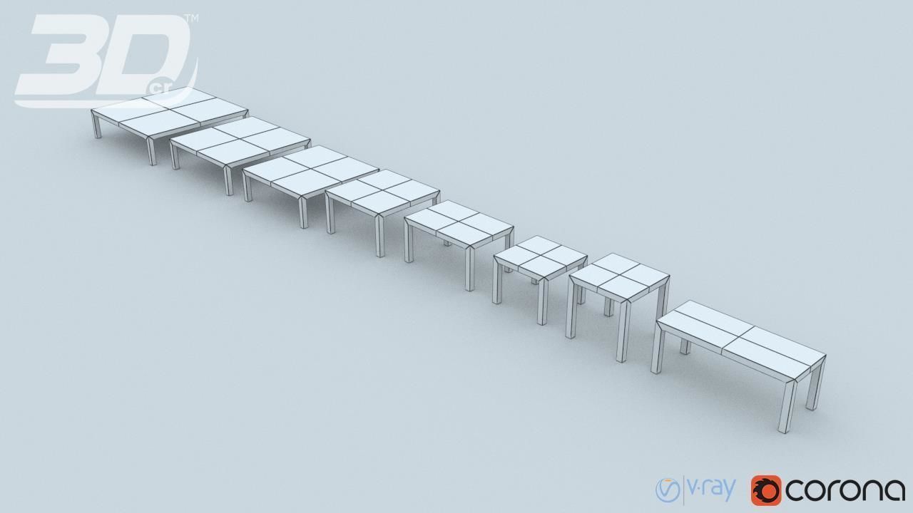 Basak Table Set 3D model_2