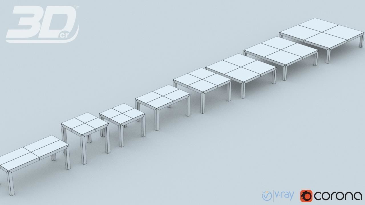 Basak Table Set 3D model_8
