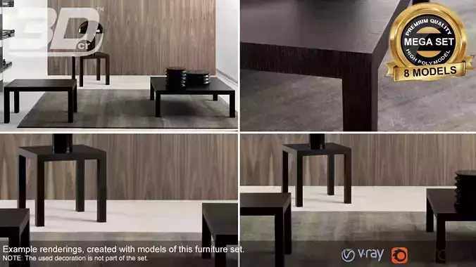 Basak Table Set 3D model Basak Table Set 3D model