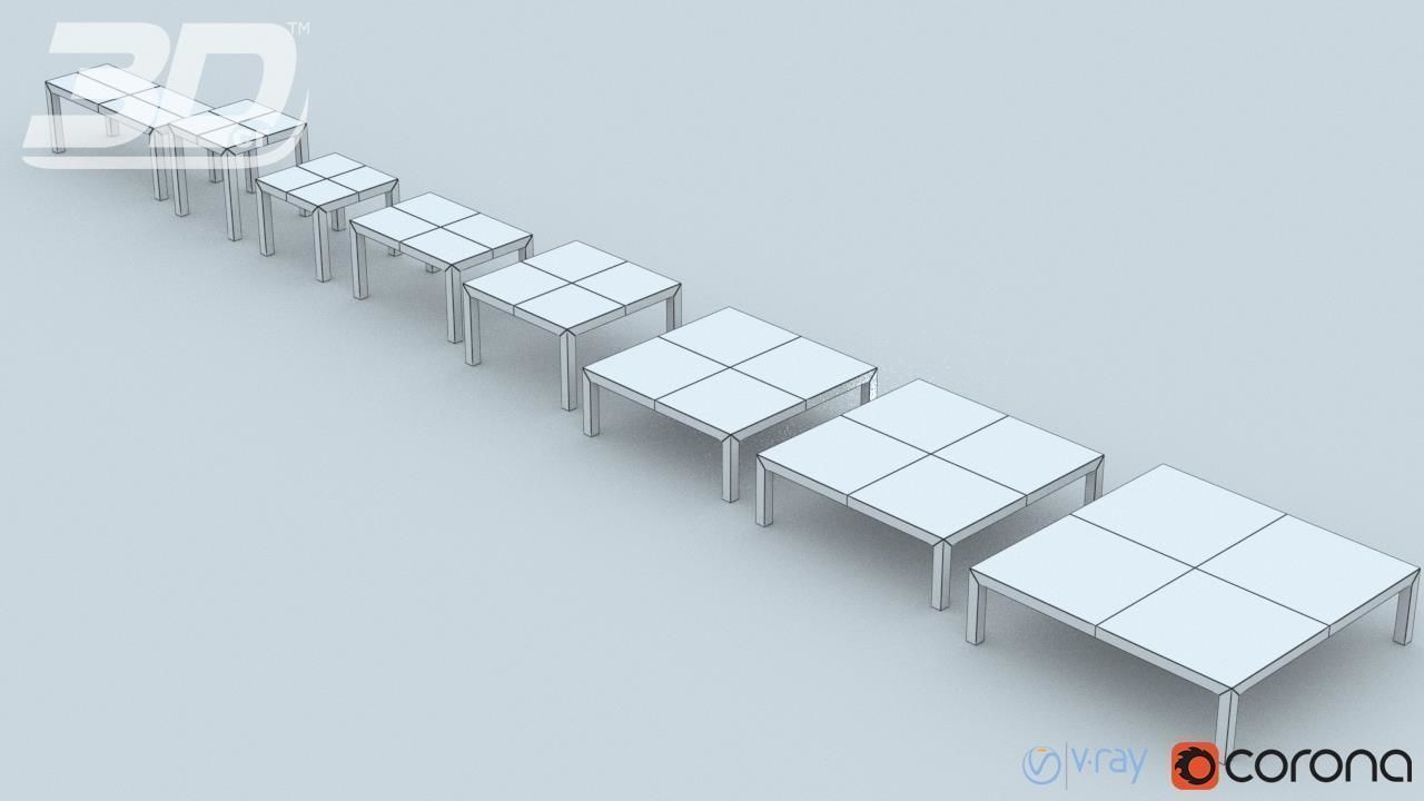 Basak Table Set 3D model_6