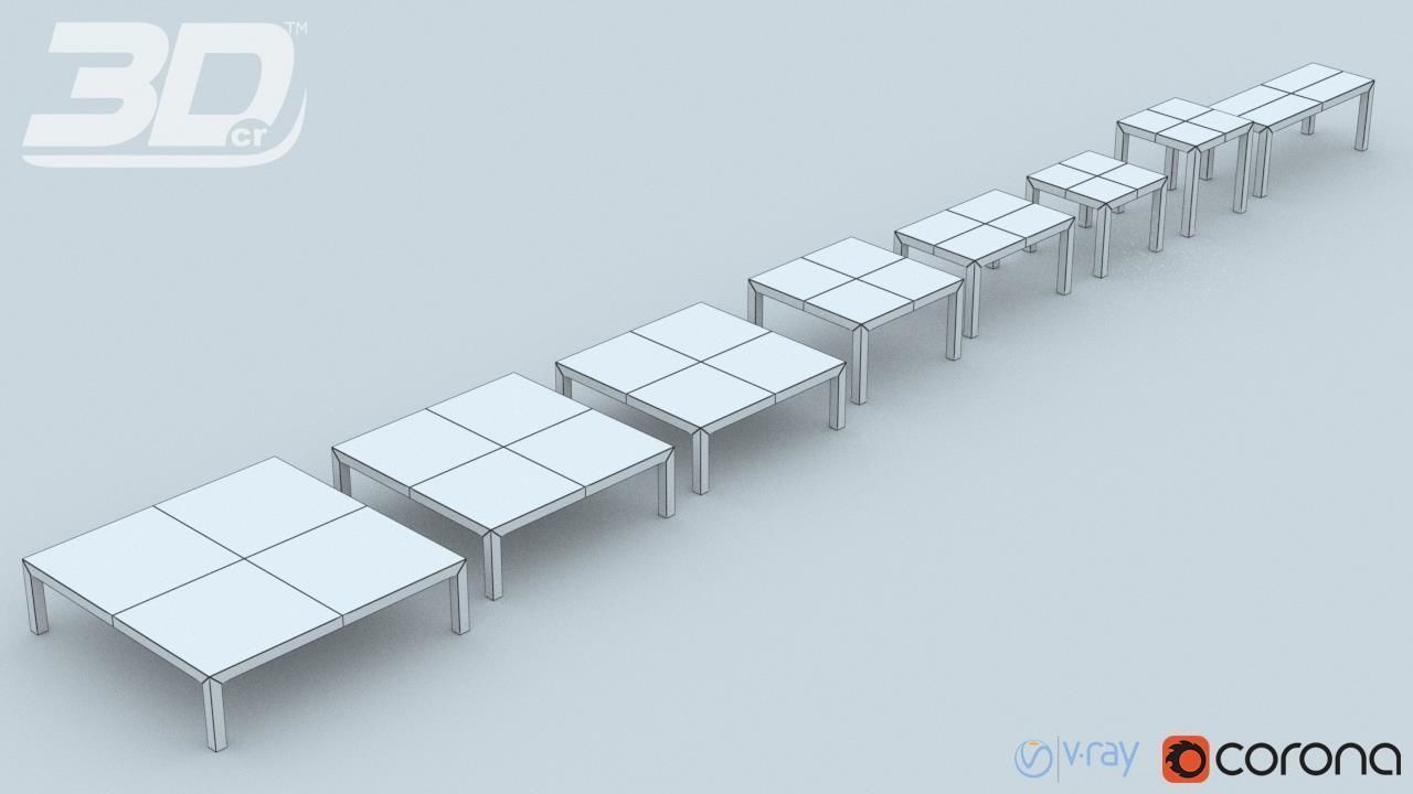 Basak Table Set 3D model_4