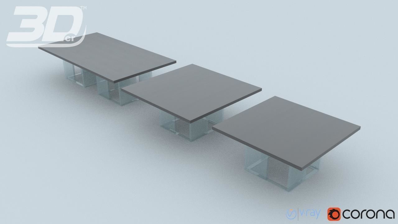 Barak Table Set 3D model_1