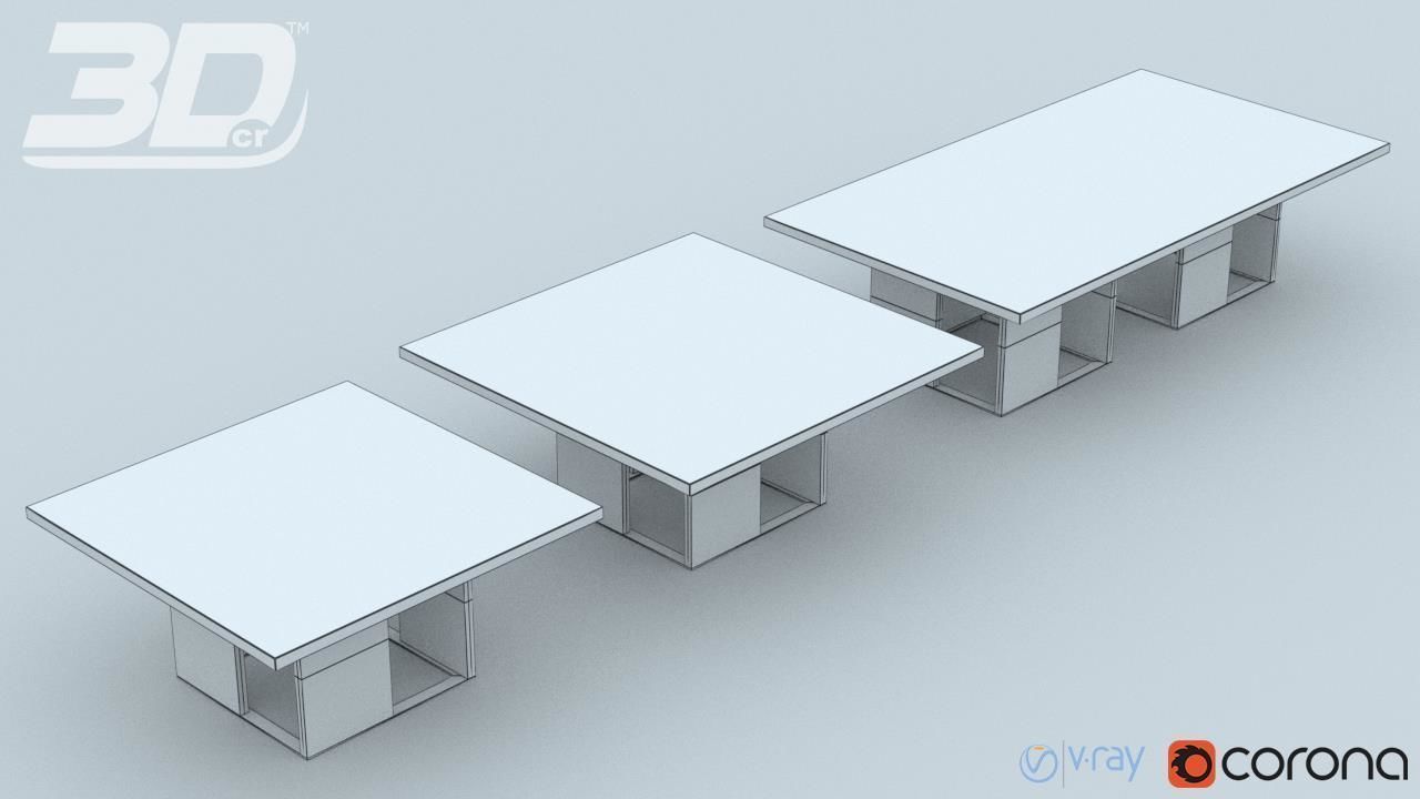 Barak Table Set 3D model_8