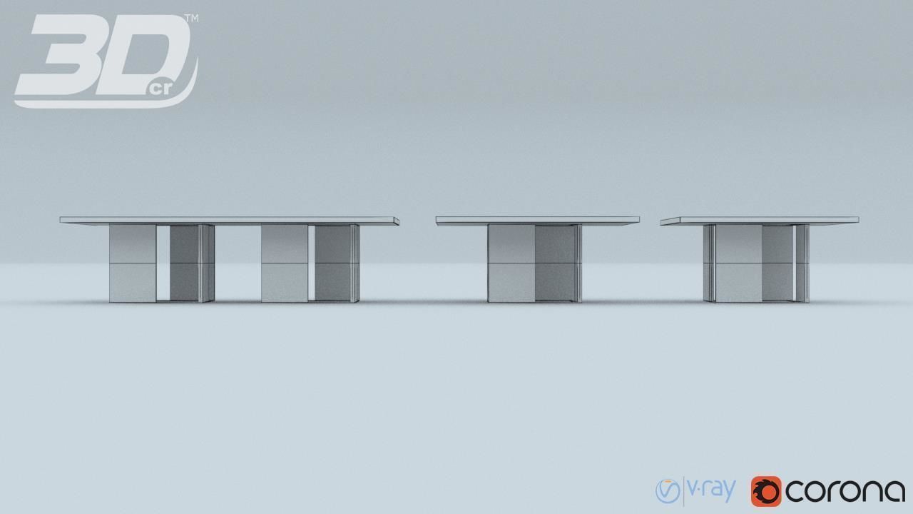 Barak Table Set 3D model_10