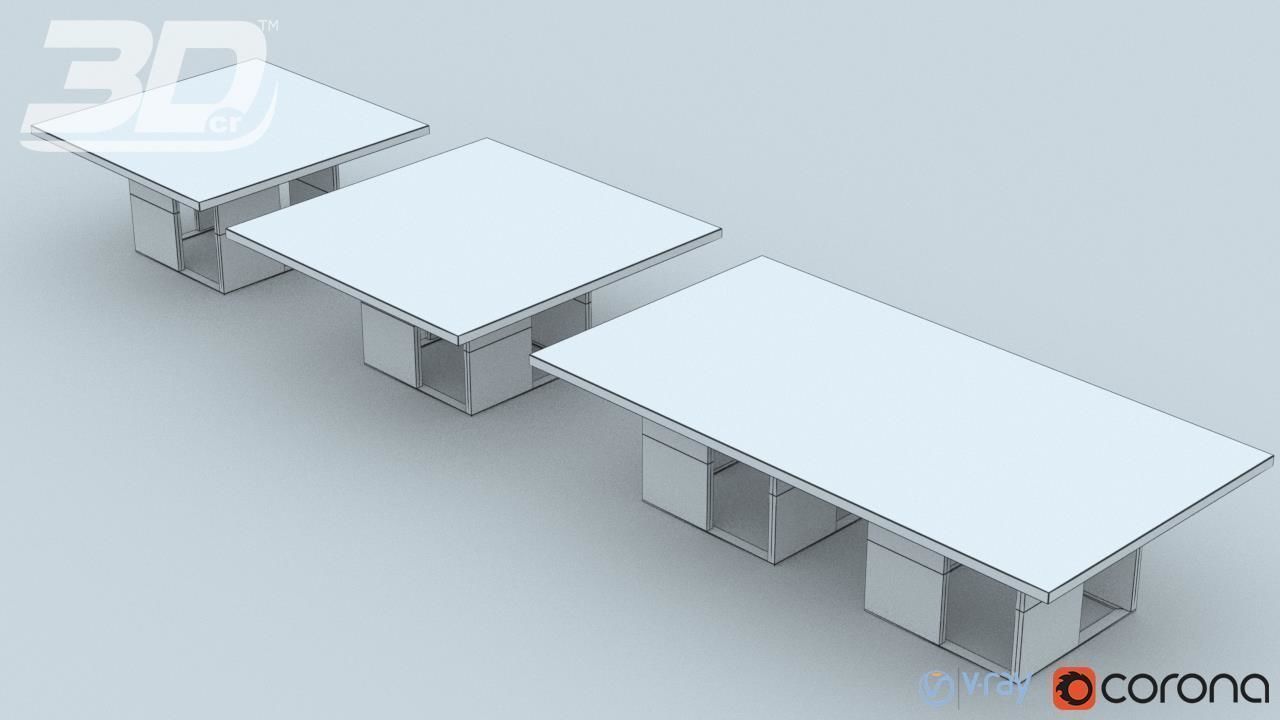 Barak Table Set 3D model_6