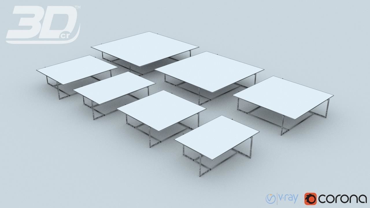Asralyn  Table Set 3D model_2