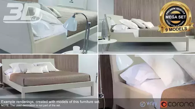 Aeris Bed Set 3D model