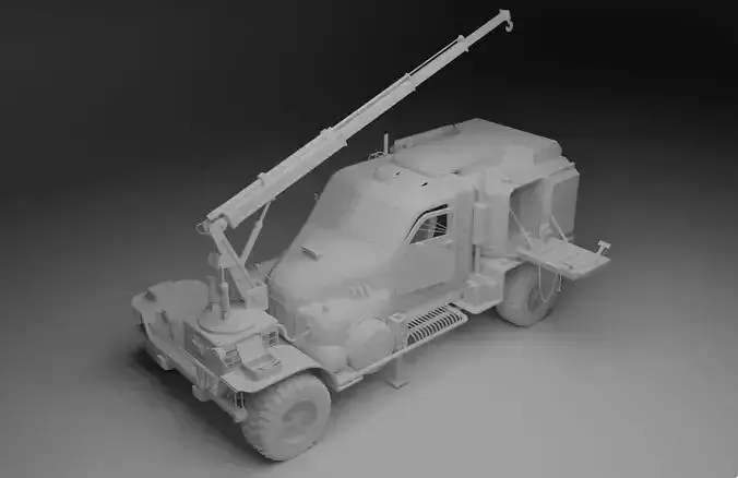 Survival crane truck resource harvester 3D model