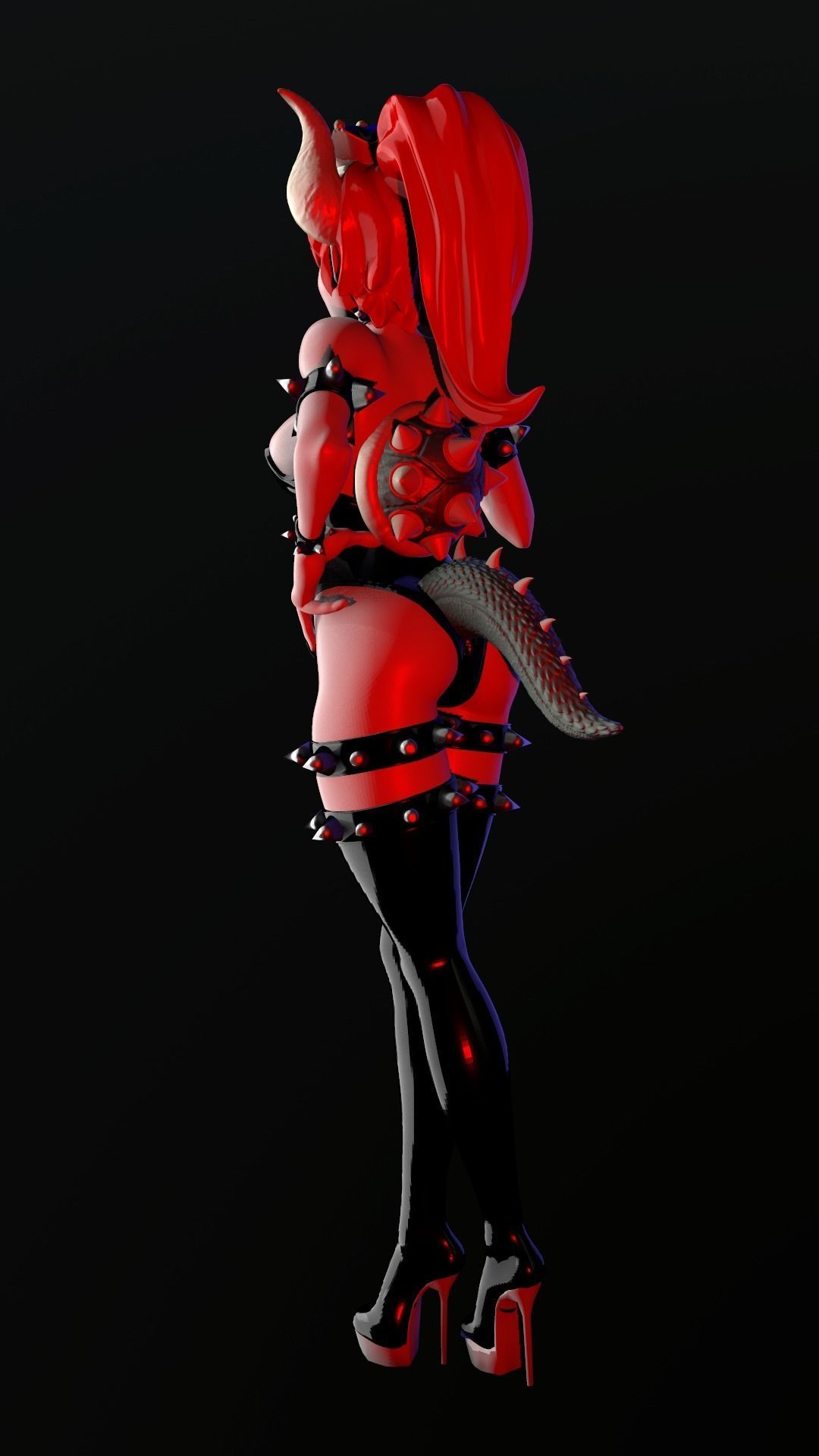 Bowsette Figure 3D print model_4