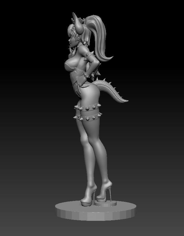 Bowsette Figure 3D print model_16