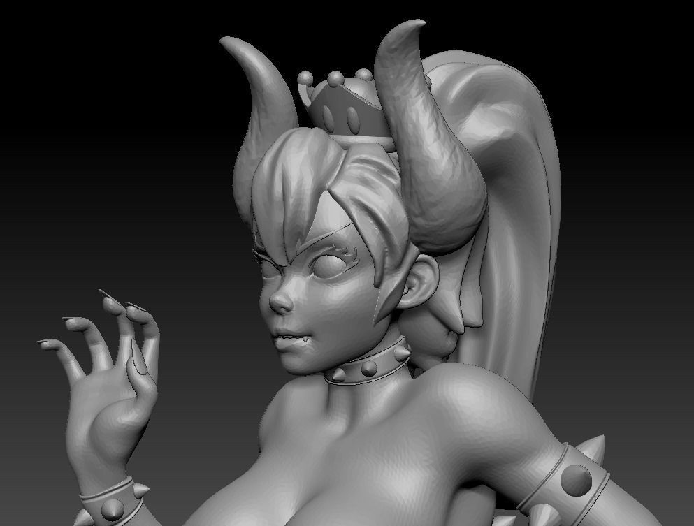 Bowsette Figure 3D print model_12