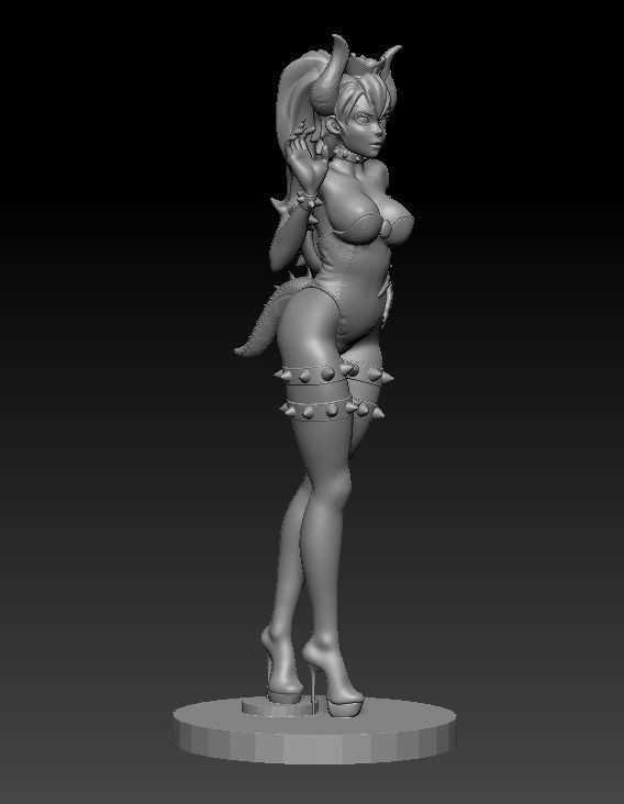 Bowsette Figure 3D print model_13