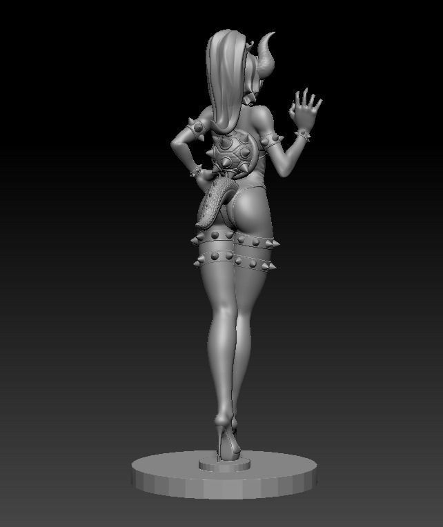 Bowsette Figure 3D print model_15