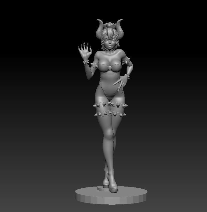 Bowsette Figure 3D print model_17