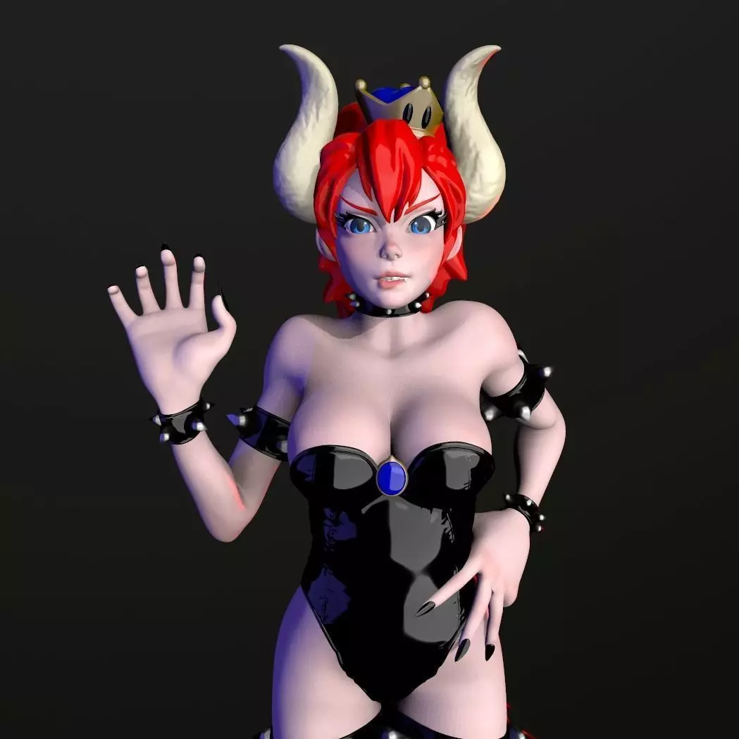 Bowsette Figure 3D print model_0