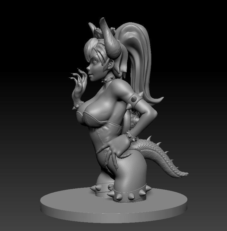 Bowsette Figure 3D print model_14