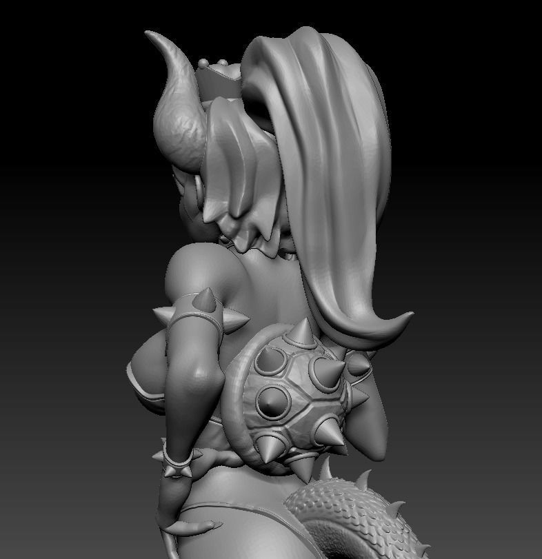 Bowsette Figure 3D print model_24