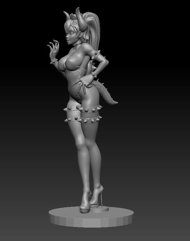 Bowsette Figure 3D print model_8
