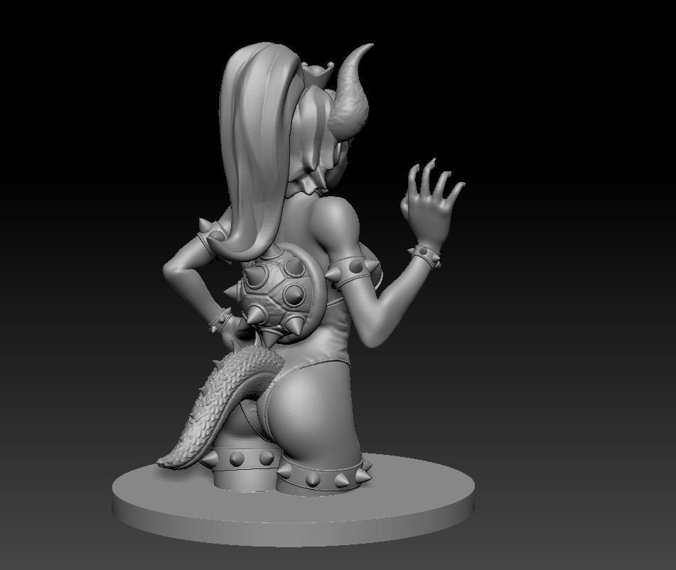 Bowsette Figure 3D print model_23