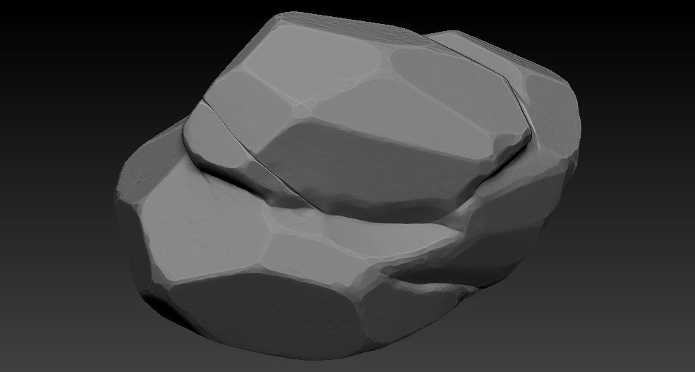 Low Poly Rock 1 Game Ready Model Low-poly 3D model_8