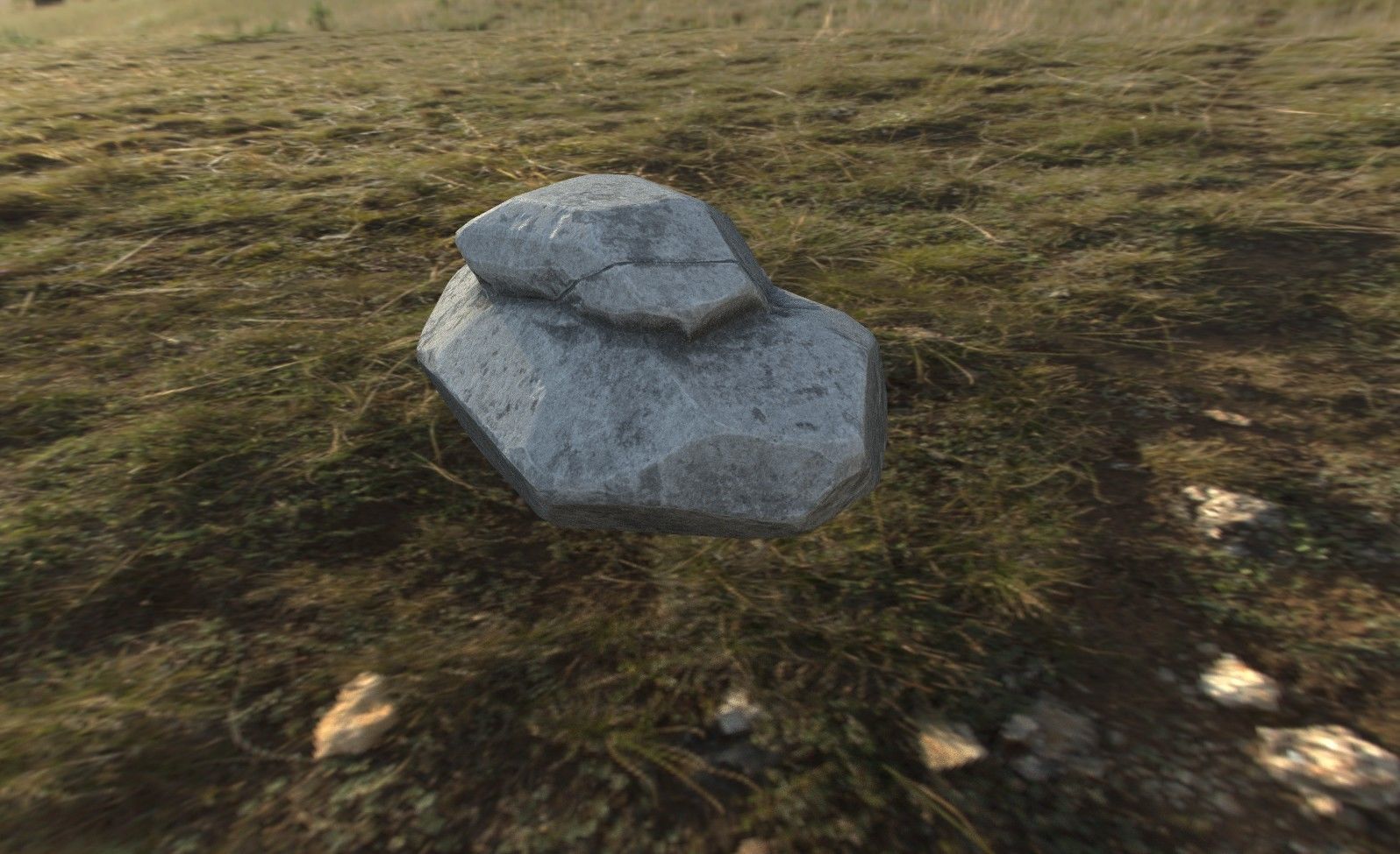 Low Poly Rock 1 Game Ready Model Low-poly 3D model_7