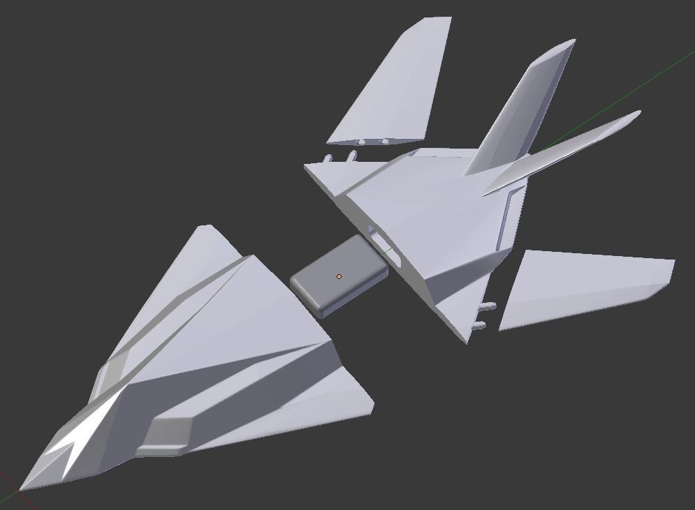 F-117 Nighthawk 3D print model_3