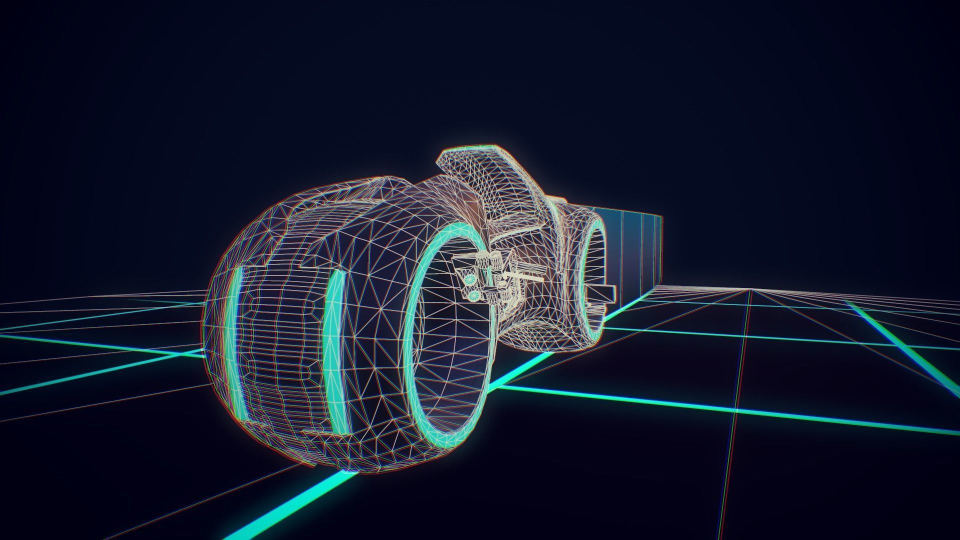 Light Cycle TRON Low-poly 3D model_18