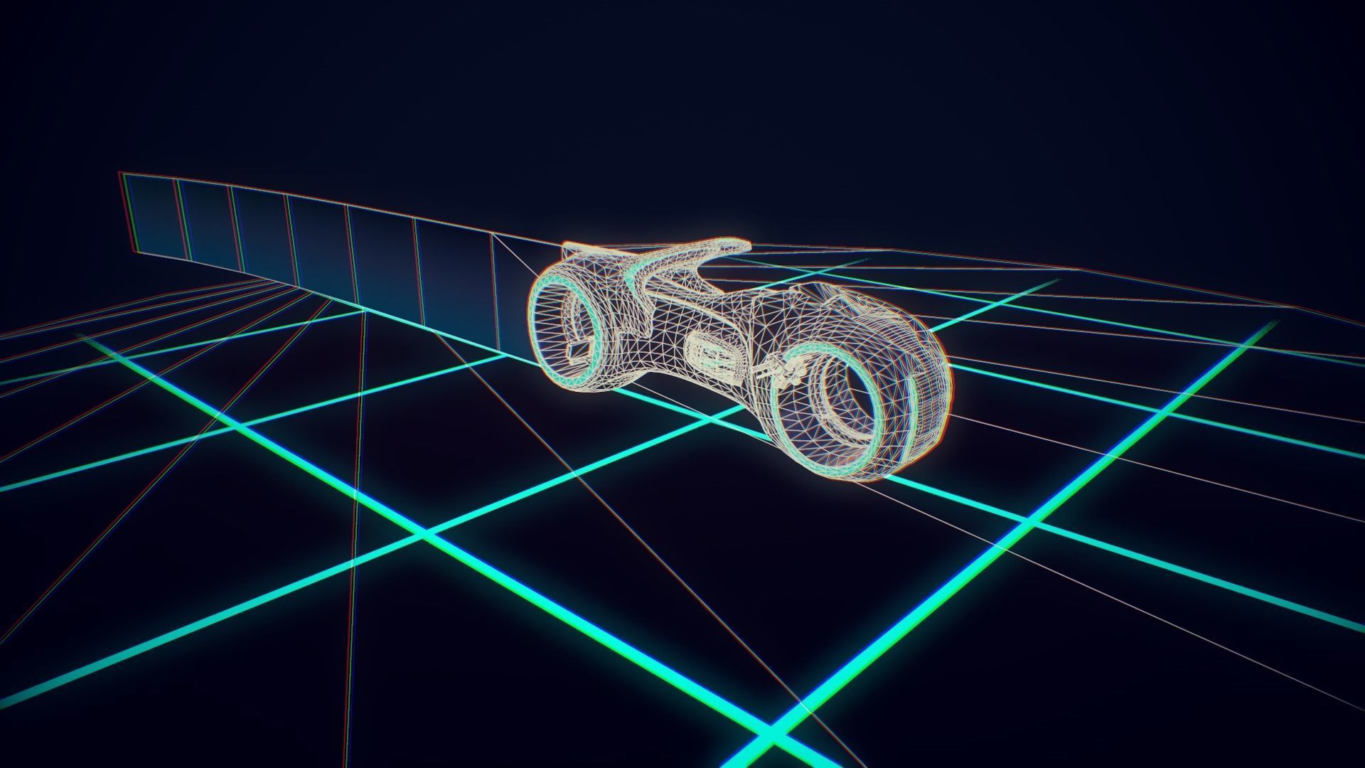 Light Cycle TRON Low-poly 3D model_15