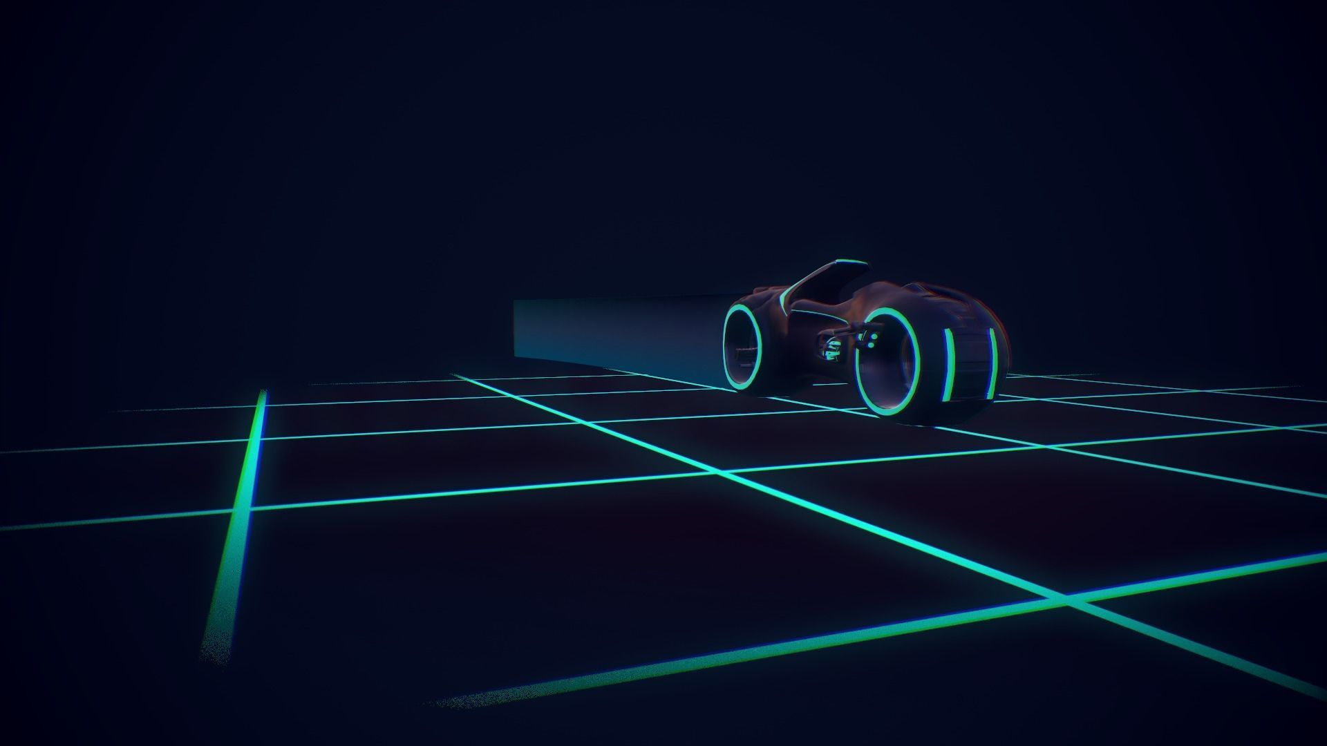 Light Cycle TRON Low-poly 3D model_3