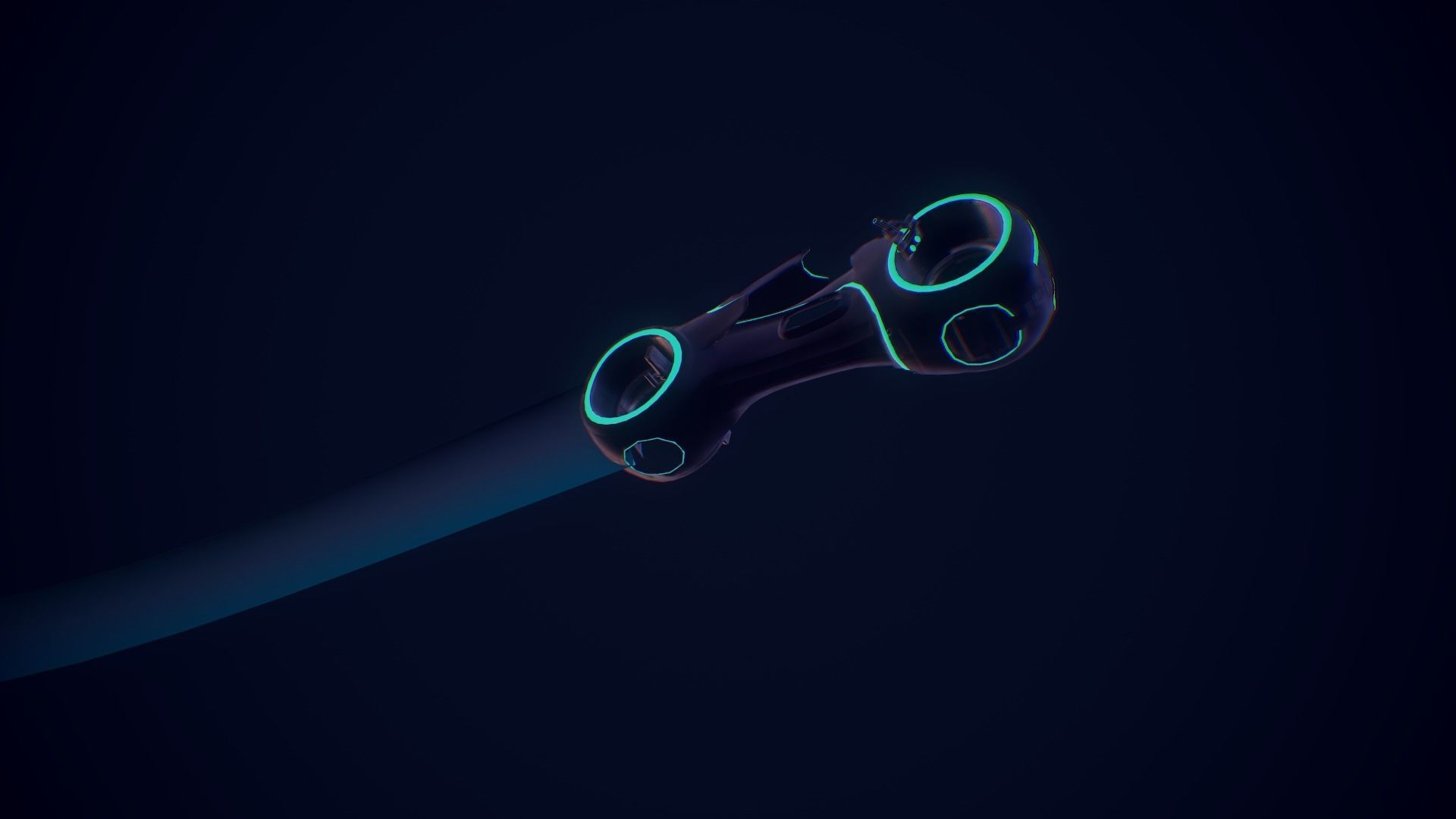 Light Cycle TRON Low-poly 3D model_9