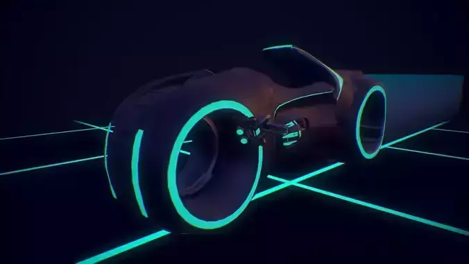 Light Cycle TRON Low-poly 3D model