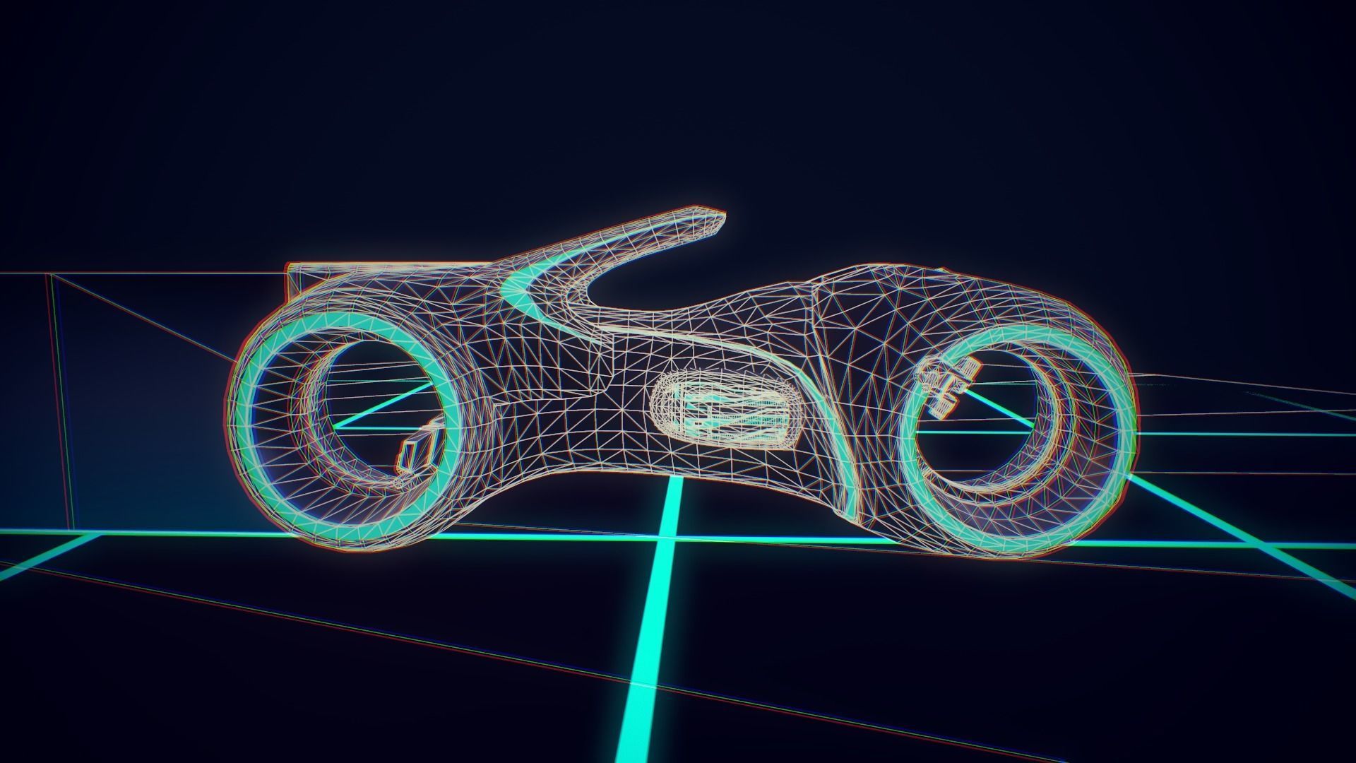 Light Cycle TRON Low-poly 3D model_17