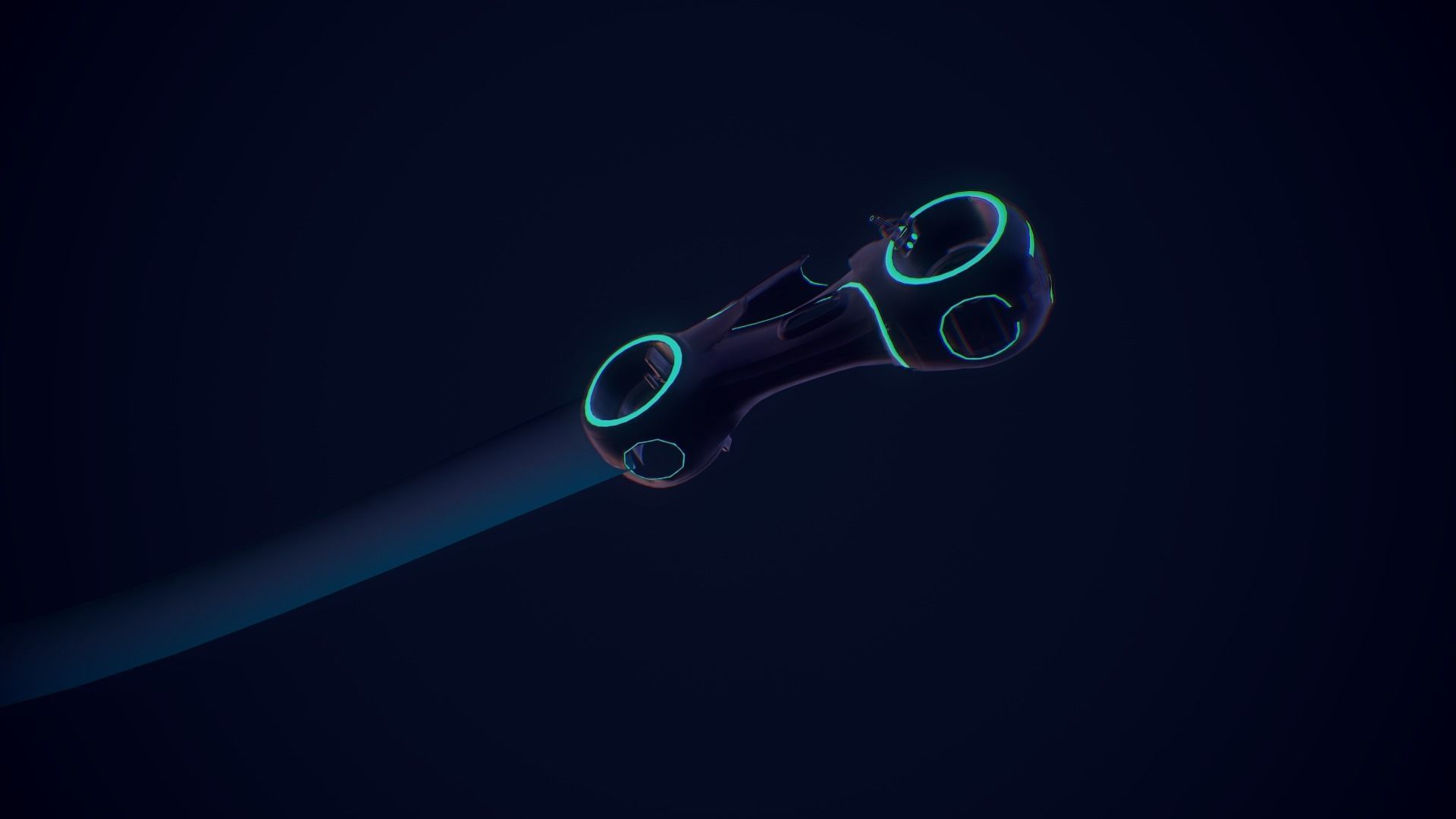 Light Cycle TRON Low-poly 3D model_7