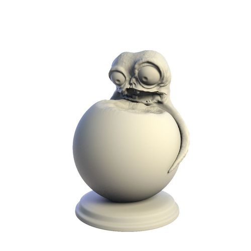 Desktop figure - Zombie Monster on the sphere 3D print model