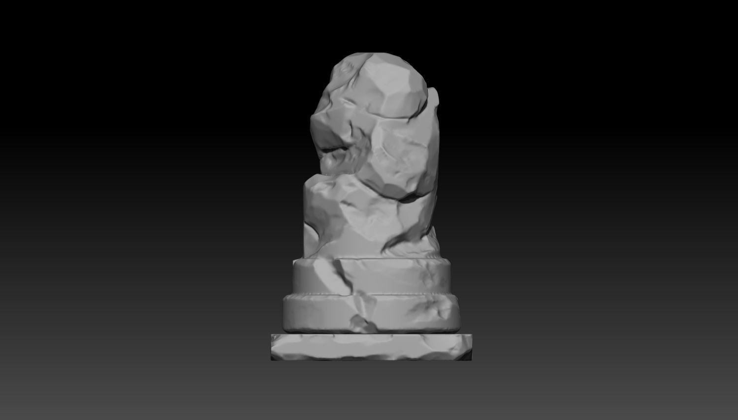 Low Poly Broken Column Low-poly 3D model_13
