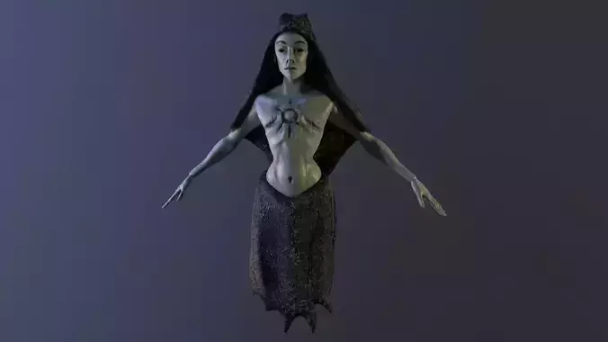 The Witch woman in dress