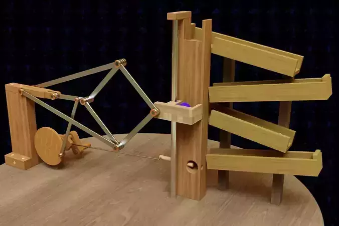 peaucelier marble machine